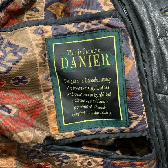 Vintage Danier Oversized Leather Jacket with Detachable Vest Men’s Small - Picture 11 of 12